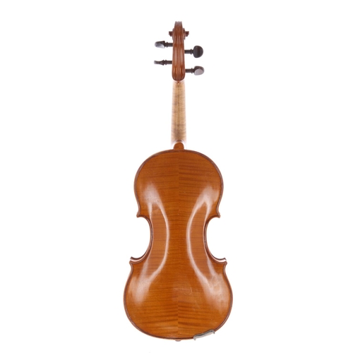 3406 - Violin labelled Copy Aubry Dugarde, 12 Faubourg Meunier 12, Paris, Fecit Anno 1916, 14 1/16