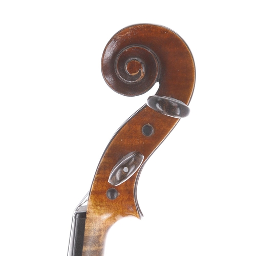 3438 - Early 20th century French Stradivari copy violin, 14 3/16