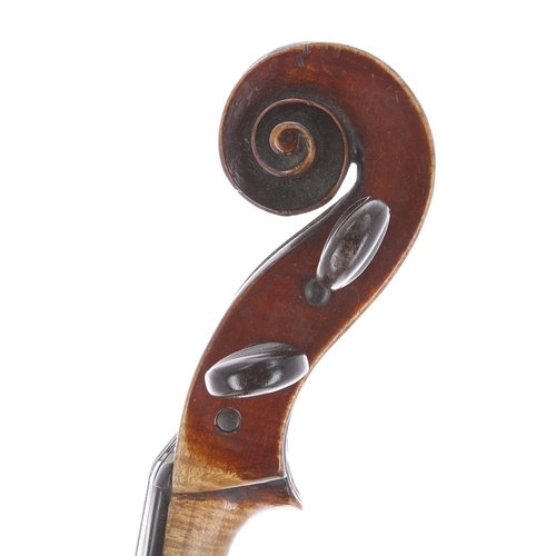 3440 - Late 19th century German viola, unlabelled, 15 3/8