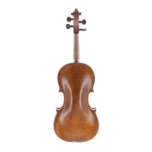 3445 - Interesting 19th century violin labelled Polaco Amati..., 14 1/8