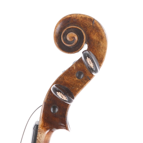 3447 - Interesting late 18th/early 19th century violin labelled Jacobus Stainer..., 13 15/16