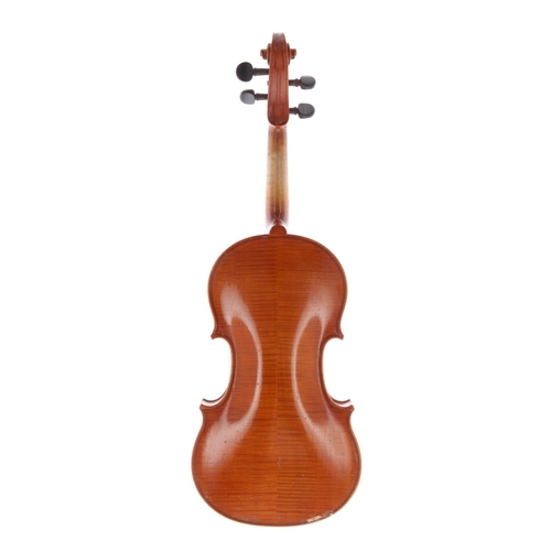 3461 - Good French violin by and labelled Chenantais & Le Lyonais, Nantes, 1938, the two piece back of ... 