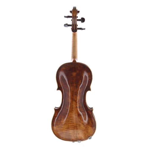 3464 - Interesting 18th century violin labelled Joseph Odoardi..., the two piece back of faint medium curl ... 