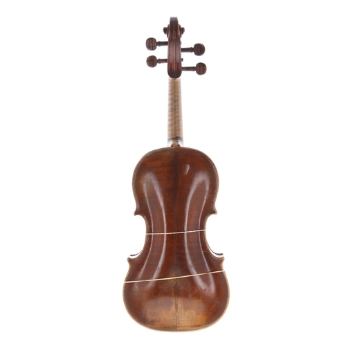 3468 - English violin in need of restoration and probably by a member of the Forster family, 13 15/16