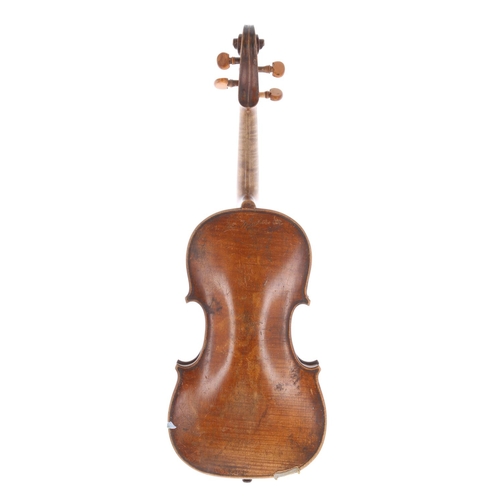 3471 - 19th century seven-eighth size violin, 13 3/4