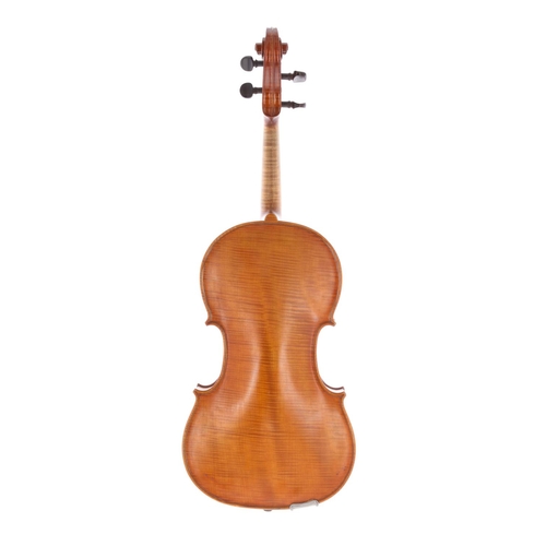 3475 - Good viola labelled Made by J.E. Vickers, anno 1962, no. 10 and signed on the label, the one piece b... 