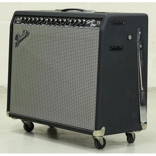 823 - 1996 Fender Twin-Amp guitar amplifier, made in USA, with footswitch (as new)*Please note: Gardiner H... 