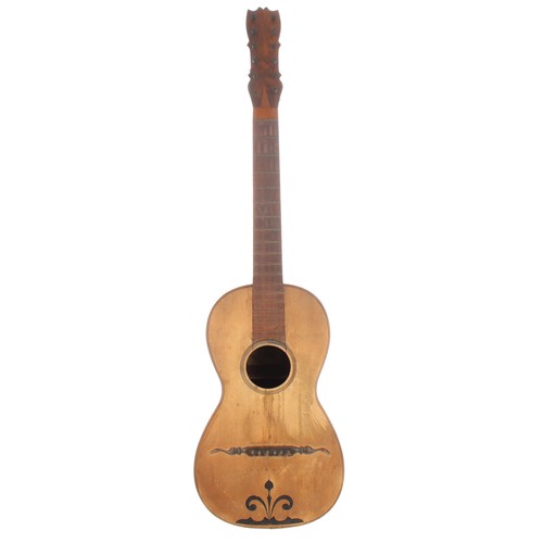 1562 - The Granary Collection - Interesting 19th century small bodied guitar labelled José Linares...; Back... 