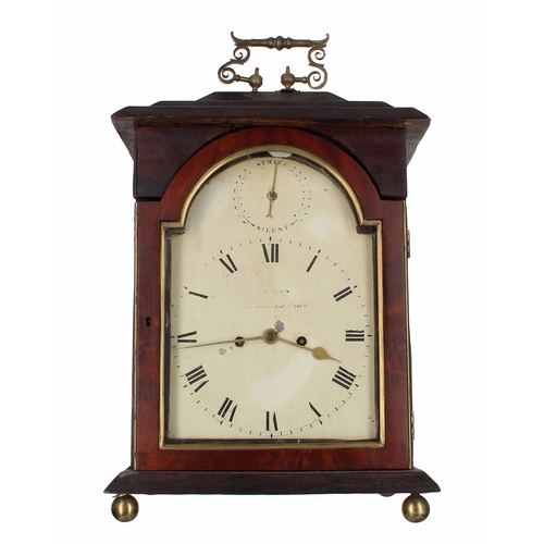 1301 - Dr John Plowman - Mahogany double fusee bracket clock, the 8