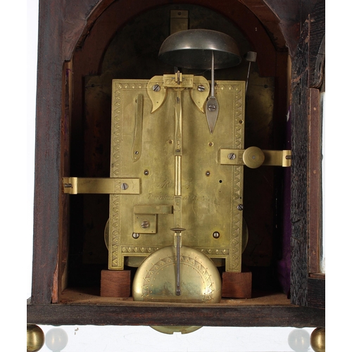 1301 - Dr John Plowman - Mahogany double fusee bracket clock, the 8