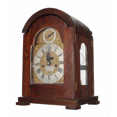 1304 - Dr John Plowman - Walnut double fusee verge bracket clock, the 6