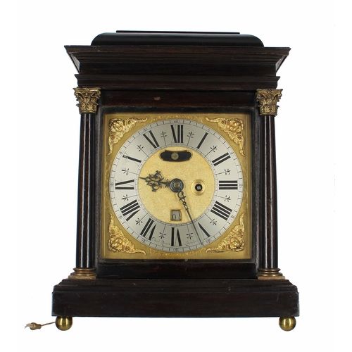 1310 - Dr John Plowman - English ebonised single fusee verge bracket clock, the 8