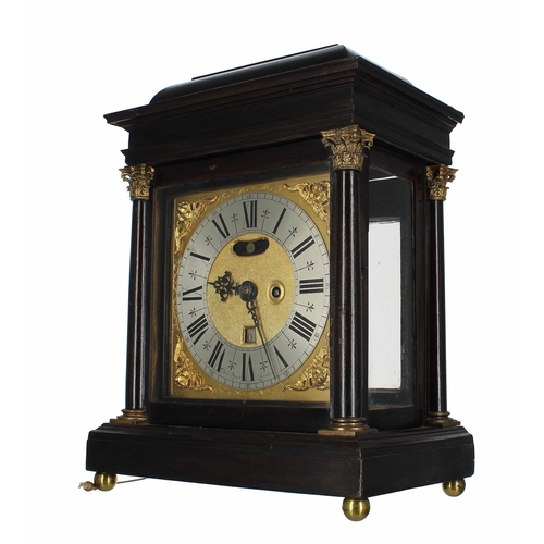 1310 - Dr John Plowman - English ebonised single fusee verge bracket clock, the 8