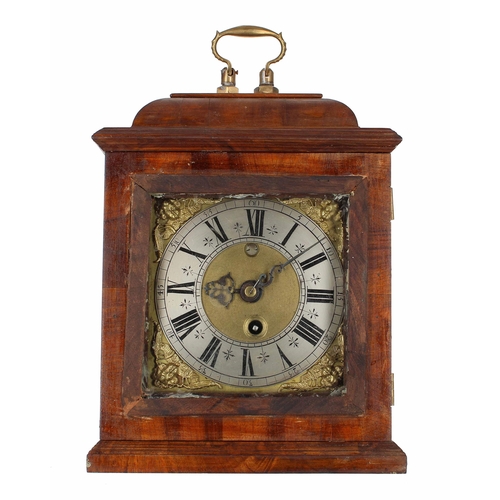 1313 - Dr John Plowman - English walnut single fusee verge bracket clock, the 6.5