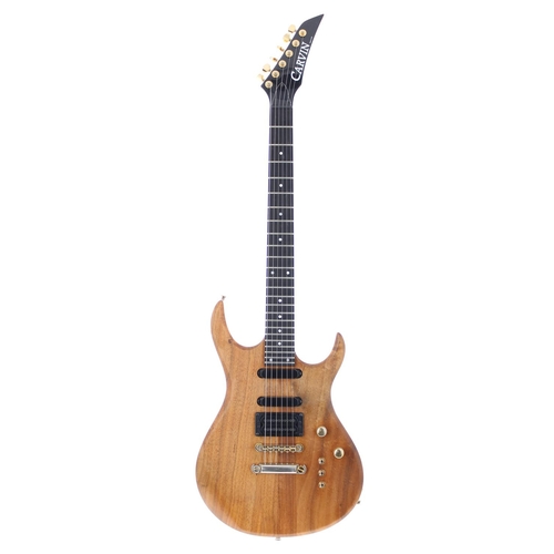 64 - Carvin DC135 electric guitar, made in USA; Body: natural Koa, scratches to back; Neck: good, neck th... 