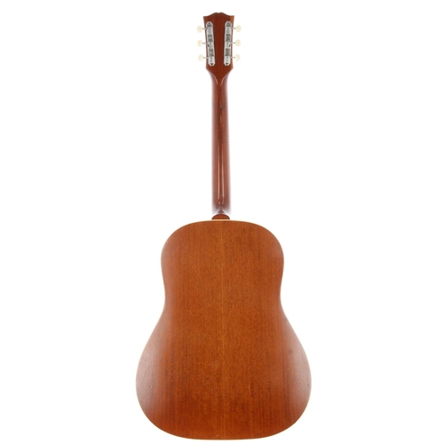 19 - 1955 Gibson J-50 acoustic guitar, made in USA; Back and sides: mahogany, light buckle scratches to b... 