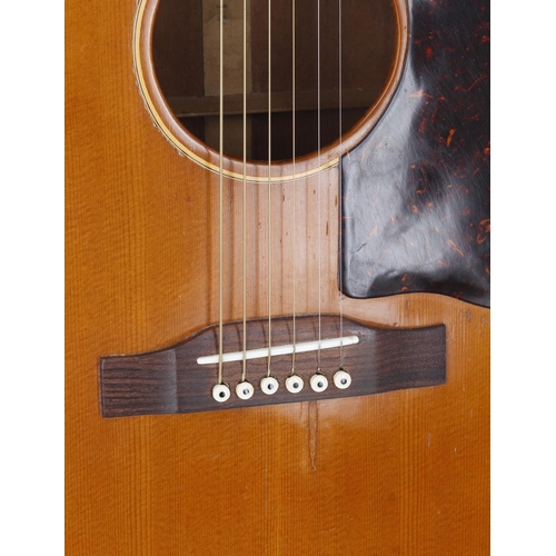 19 - 1955 Gibson J-50 acoustic guitar, made in USA; Back and sides: mahogany, light buckle scratches to b... 