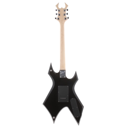 53 - BC Rich Platinum Series Warlock left-handed electric guitar; Body: black finish; Neck: maple, chip t... 