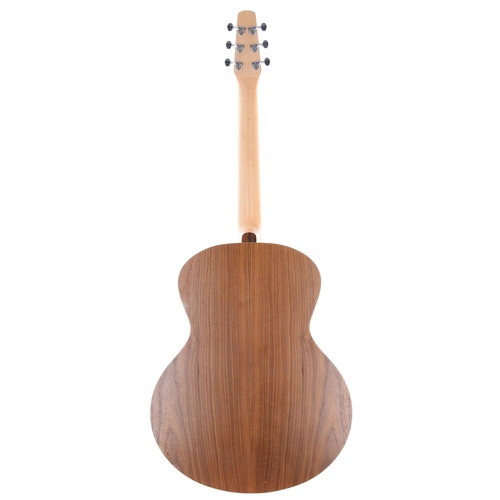 66 - Seagull Walnut Jumbo Mini acoustic guitar, made in Canada; Back and sides: walnut, light marks and d... 