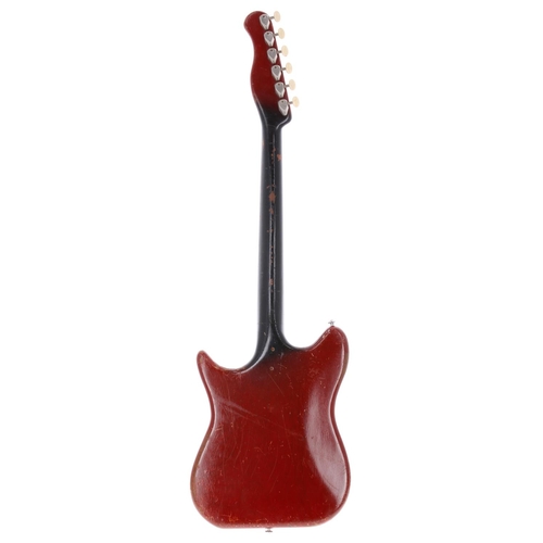 76 - Burns Vibra Artist electric guitar, made in England, circa 1960; Body: red finish, finish loss/rubbi... 