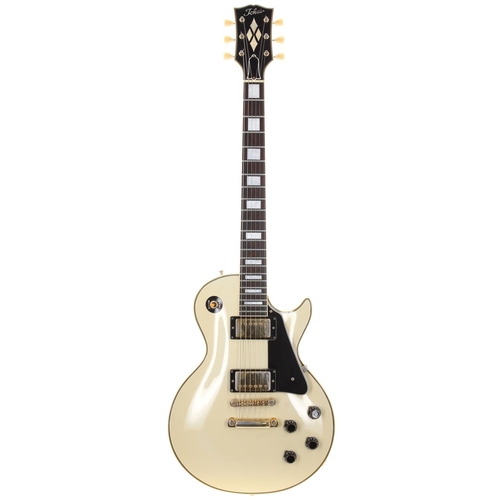 80 - 1985 Tokai LC60 Les Paul Custom style electric guitar, made in Japan; Body: white finish, light surf... 