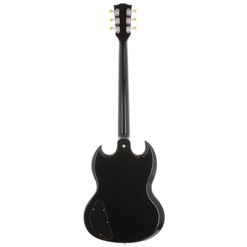 87 - 2011 Gibson SG Junior electric guitar, made in USA; Body: ebony finish; Neck: good; Fretboard: rosew... 