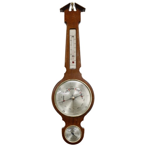 1003 - Rosewood four glass onion top barometer, the 10