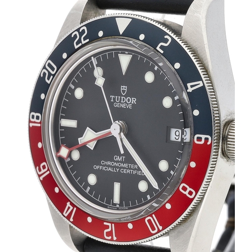 14 - Tudor Black Bay GMT Chronometer stainless steel gentleman's wristwatch, ref. 79830RB, serial no. I94... 