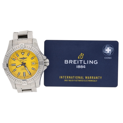 17 - Breitling Avenger Seawolf 45 Chronometer automatic stainless steel gentleman's wristwatch, reference... 