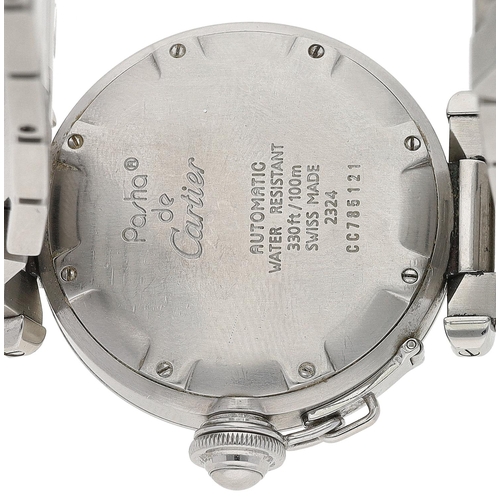 19 - Cartier de Pasha automatic stainless steel gentleman's wristwatch, reference no. 2324, serial no. CC... 