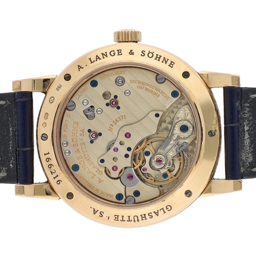 25 - A. Lange & Sohne Glashutte 'Richard Lange' 18ct pink gold gentleman's wristwatch, reference. 232... 