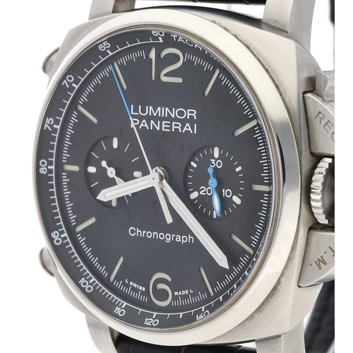 27 - Panerai Luminor Chrono automatic  stainless steel gentleman's wristwatch, reference no. PAM01109, se... 