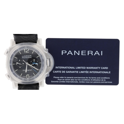 27 - Panerai Luminor Chrono automatic  stainless steel gentleman's wristwatch, reference no. PAM01109, se... 