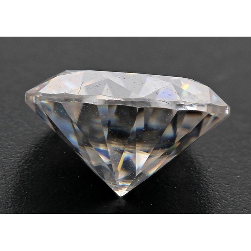 63 - Lab grown loose diamond, 3.43ct approx, 10mm diameter