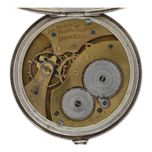 601 - American Waltham 'Bond St.' silver lever pocket watch, circa 1903, serial no. 13181314, signed movem... 