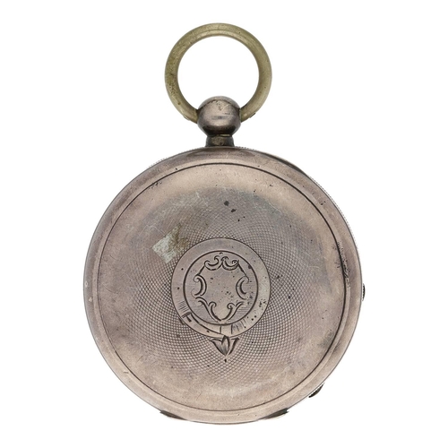 604 - American Waltham silver lever pocket watch, circa 1897, serial no. 8196952, signed movement with saf... 