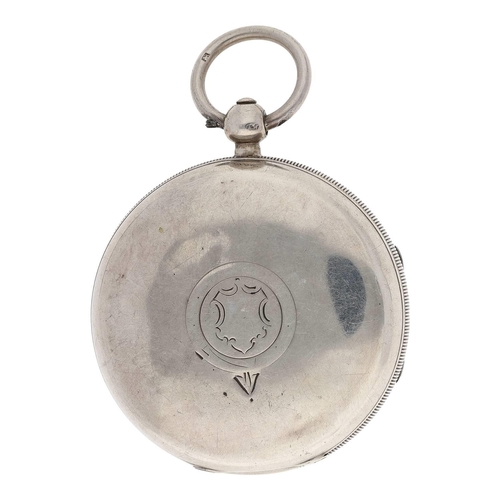 606 - American Waltham silver lever pocket watch, circa 1899, serial no. 9368179, signed movement with saf... 