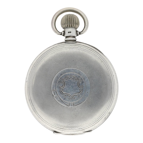 608 - American Waltham silver lever pocket watch, serial no. 22584195, circa 1919, signed 15 jewel movemen... 