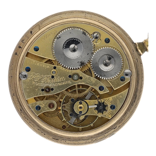 609 - American Waltham 'P.S. Bartlett' gold filled lever pocket watch, serial no. 19004632, circa 1913, si... 