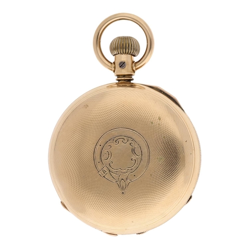 614 - American Waltham 'Stirling' gold plated lever set pocket watch, serial no. 1,138006, circa 1877, sig... 