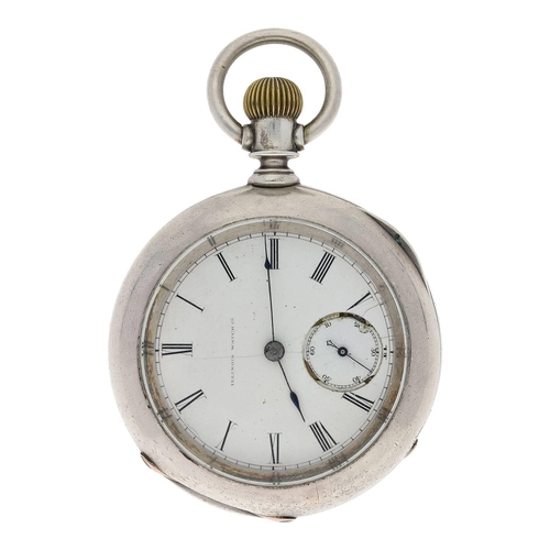 616 - Illinois Watch Co. 'Miller' lever set pocket watch, serial no. 65249, circa 1886, the adjusted movem... 