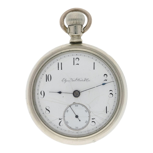 617 - Elgin National Watch Co. lever pocket watch, serial no. 2728849, circa 1887, signed movement with sa... 