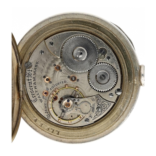 622 - American Waltham 'Crescent St.' lever set pocket watch, serial no. 16127223, circa 1907, signed 21 j... 