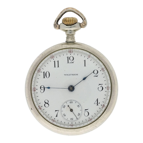 623 - American Waltham lever pocket watch, serial no. 16697495, circa 1908, signed 15 jewel movement with ... 