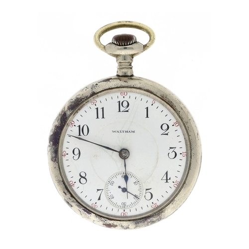 625 - American Waltham lever pocket watch, serial no. 14442810, circa 1905, signed 17 jewel movement with ... 