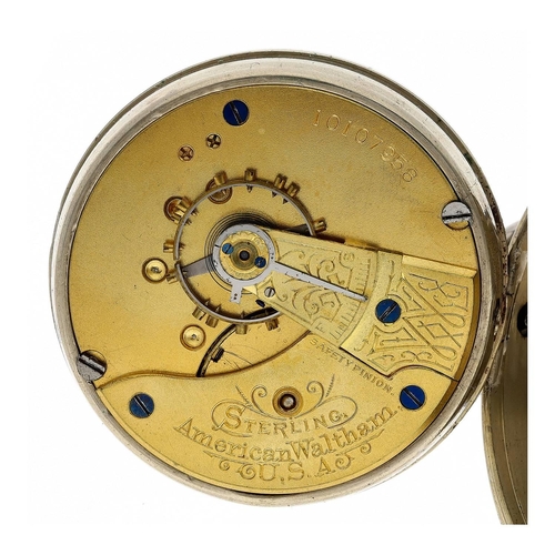 626 - American Waltham 'Stirling' lever pocket watch, serial no. 10107958, circa 1900, signed gilt movemen... 