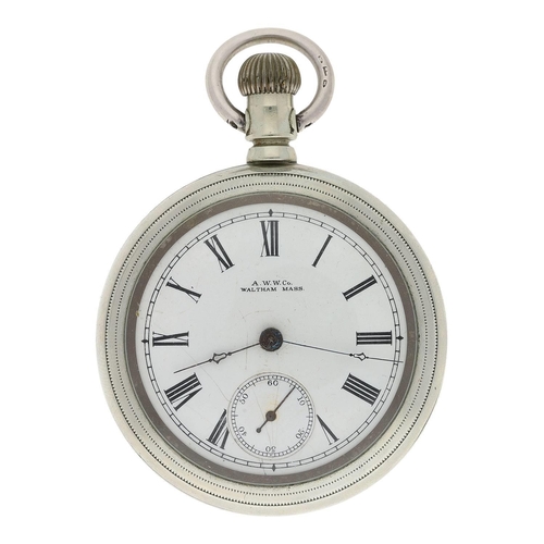 631 - American Waltham 'Appleton Tracy & Co' nickel cased lever pocket watch, serial no. 5707921, circ... 