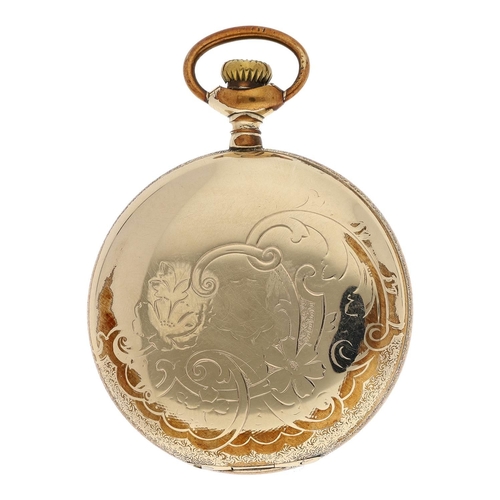 634 - Plymouth Watch Co. gold plated lever set hunter pocket watch, serial no. 1733440, signed 17 jewel ad... 