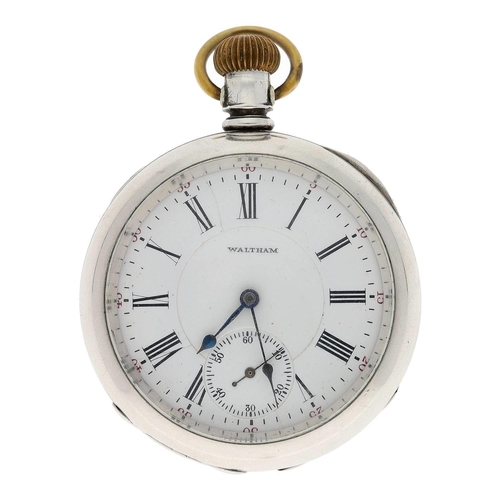 636 - American Waltham 'Crescent St. lever set pocket watch, serial no. 10525656, circa 1901, signed 21 je... 