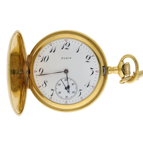 640 - Elgin National Watch Co. 'R.W. Raymond' gold filled lever hunter pocket watch, serial no. 15832590, ... 